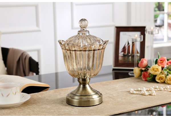 Small Glass Candy and Seed Jar – detail 3