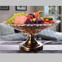 Round Glass Fruit Tray